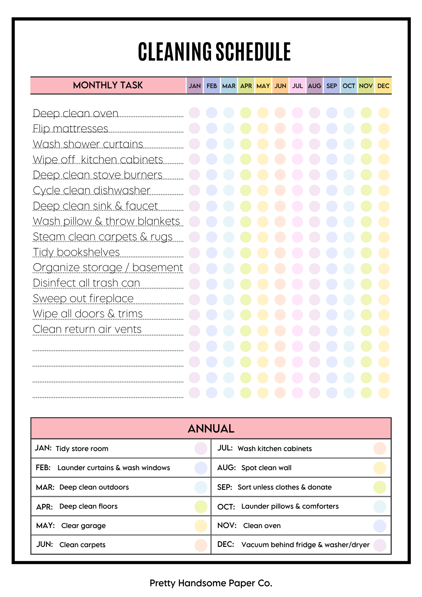 ADHD Cleaning Planner (PHYSICAL)