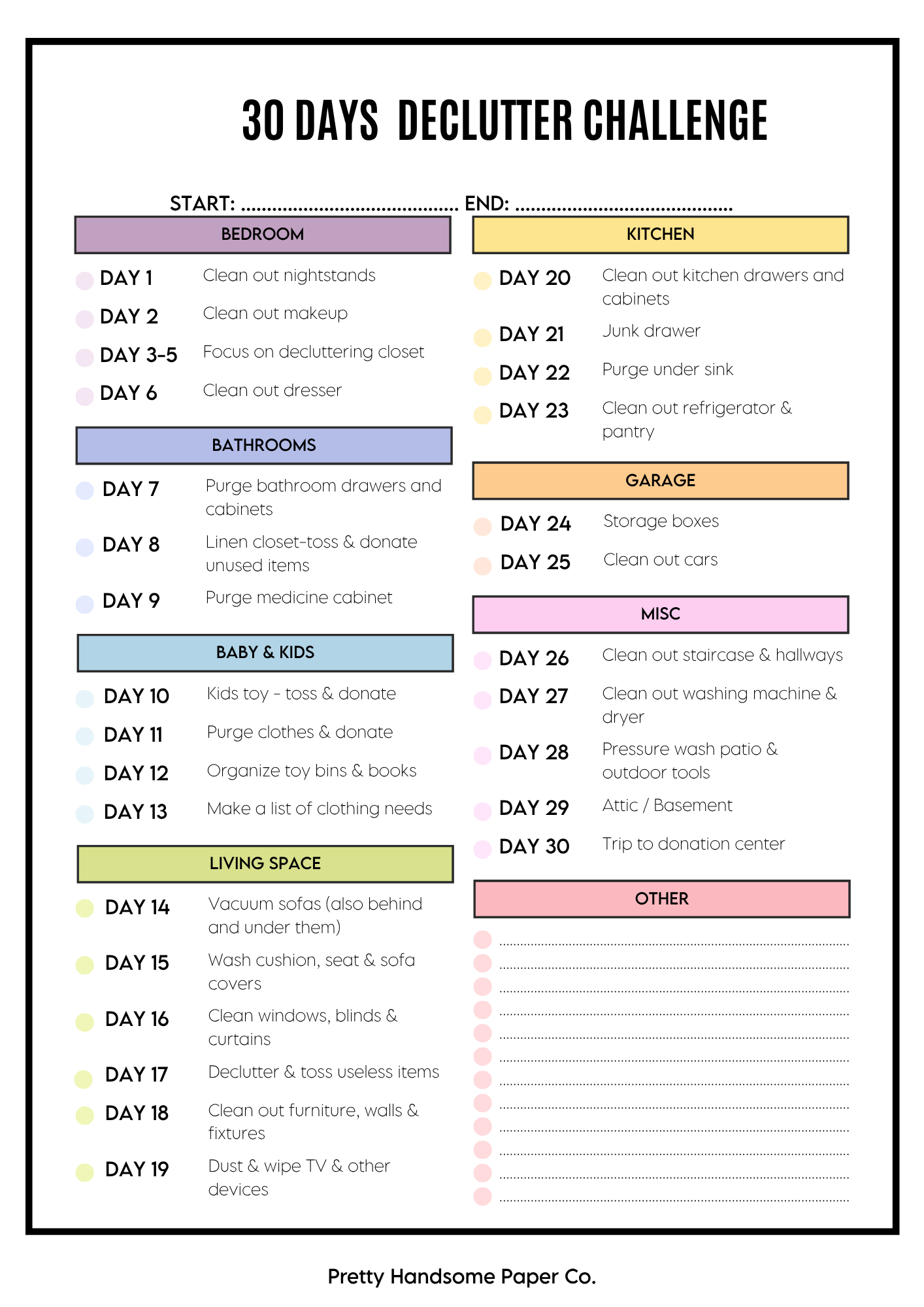 ADHD Cleaning Planner (PHYSICAL)